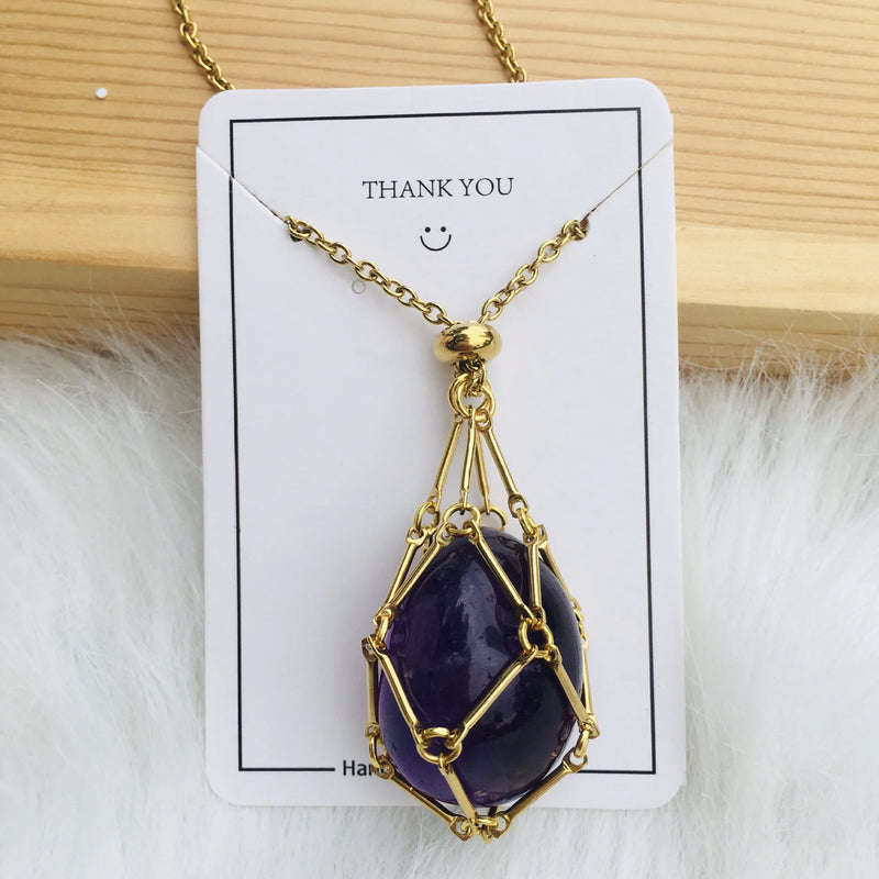 customized stone pendant necklace, view 16 - MRSLM