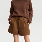 winter casual shorts with belt, view 8 - MRSLM