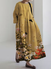 Round neck plus size long dress, view 12 - MRSLM