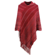 knitted tassel shawl cape, view 7 - MRSLM