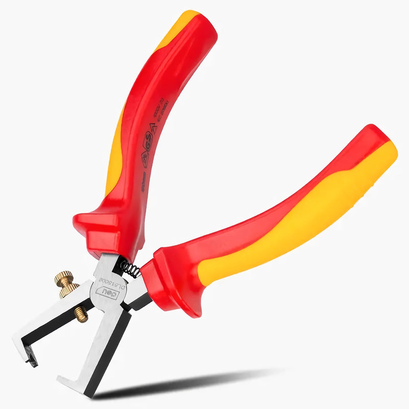 insulated wire stripping pliers, view 2 - MRSLM