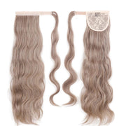blonde wavy clip-in ponytail extension, view 2 - MRSLM