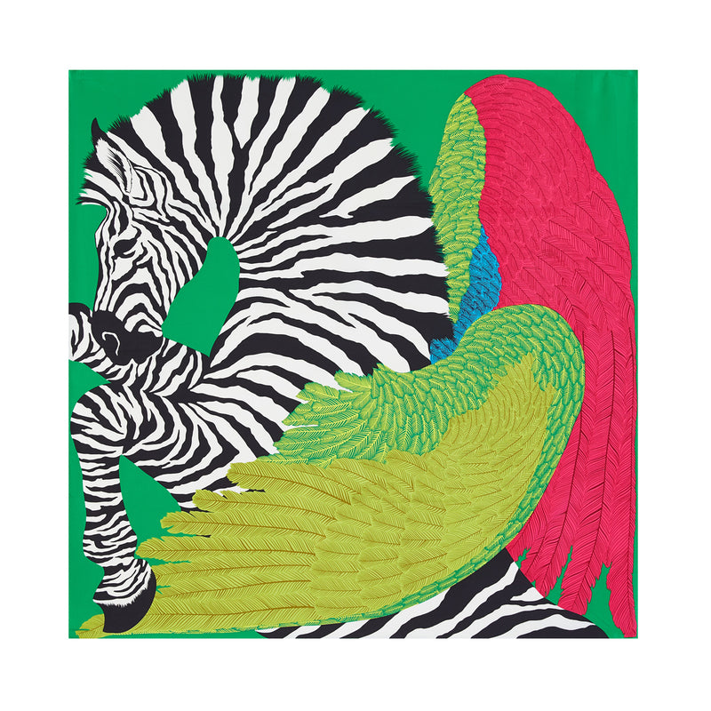 90cm silk blend square scarf, view 4 - MRSLM