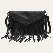 Vintage tassel fringe boho messenger bag, view 7 - MRSLM