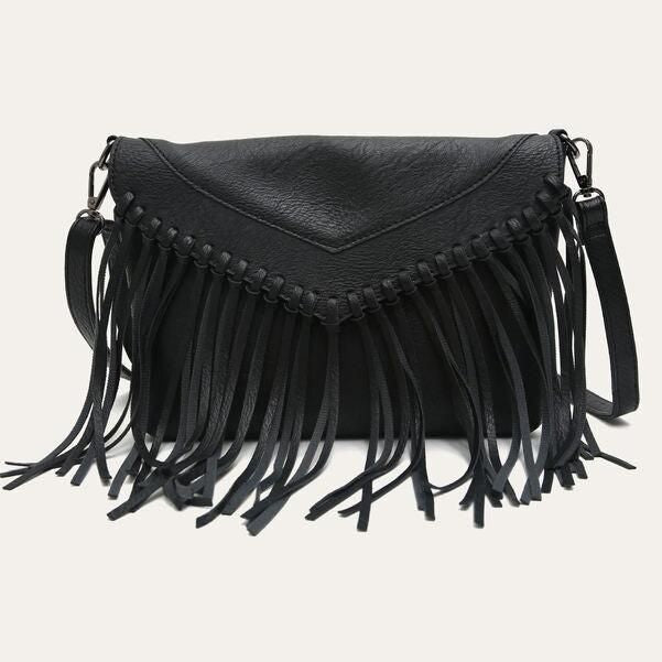 Vintage tassel fringe boho messenger bag, view 7 - MRSLM