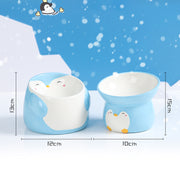 Penguin-shaped ceramic pet bowl, view 7 - MRSLM