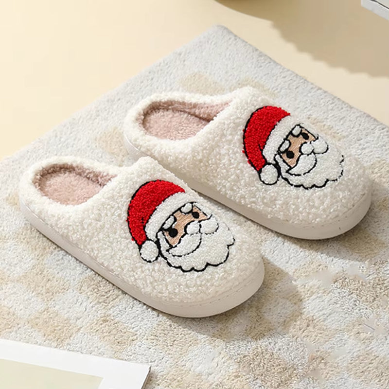 Christmas Santa fluffy slippers, view 7 - MRSLM