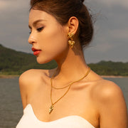 18k gold plated love heart necklace, view 4 - MRSLM
