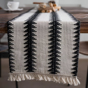 black and white table runner, view 6 - MRSLM