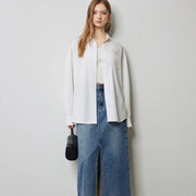 autumn back twist long sleeve blouse, view 3 - MRSLM