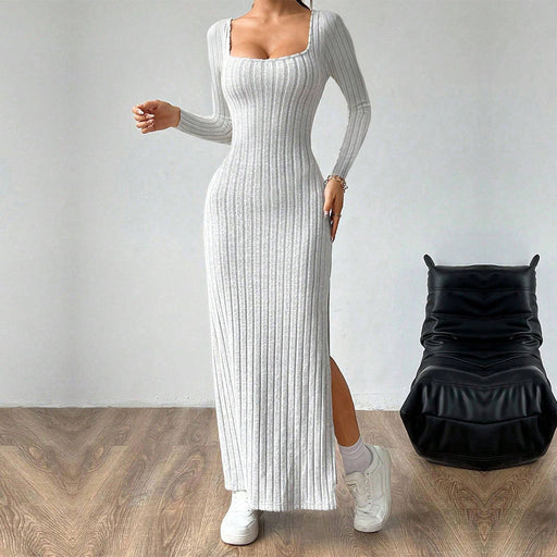 square collar backless dress, view 6 - MRSLM