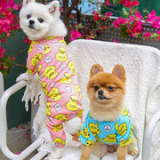 cotton duck print dog romper pajamas - MRSLM