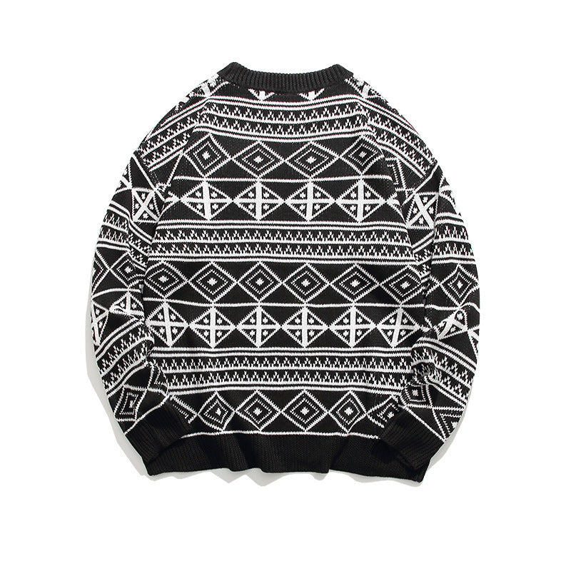 men's loose casual pullover sweater, view 2 - MRSLM