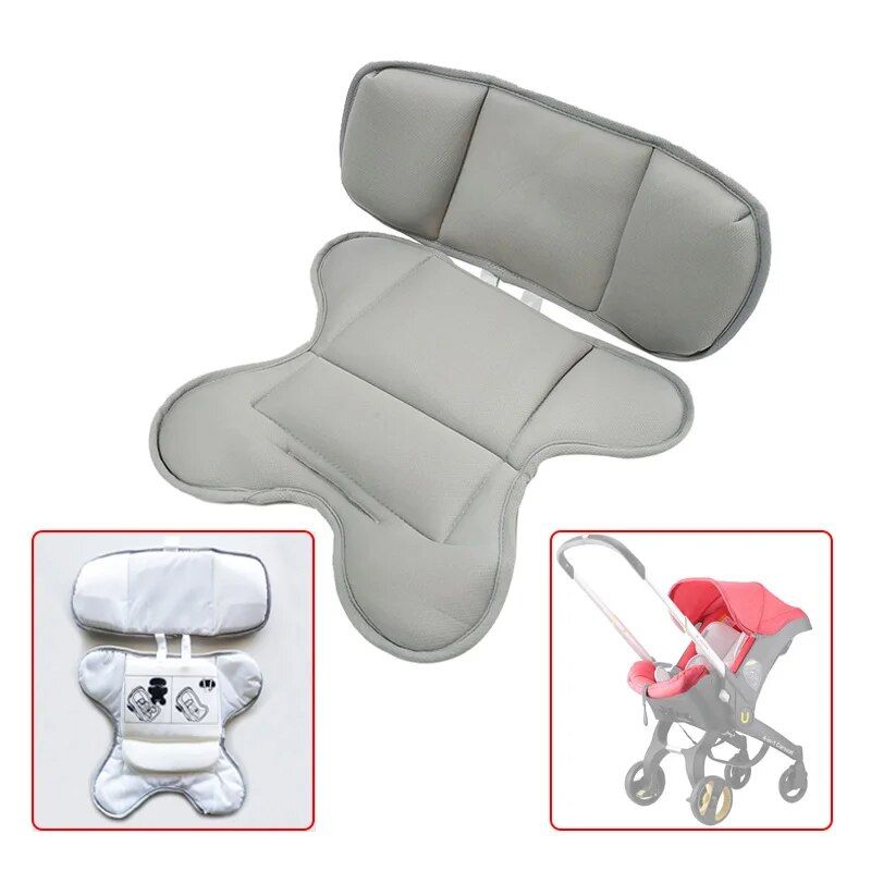 universal stroller cushion protector with storage bag, mat and rain cover, view 3 - MRSLM