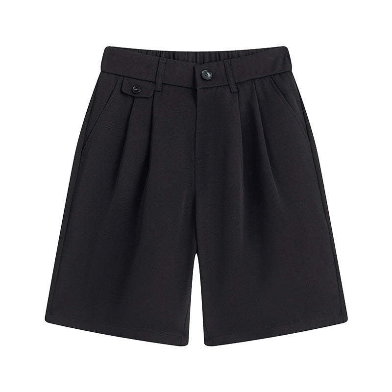 Men's soft solid color casual shorts, view 5 - MRSLM