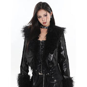 jacket with plush suede collar, view 6 - MRSLM