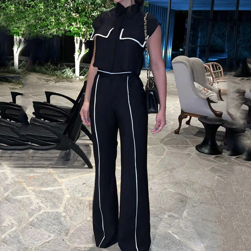 women's sleeveless top and loose trousers set, view 7 - MRSLM