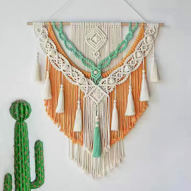 bohemian hand-woven wall tassel, view 9 - MRSLM