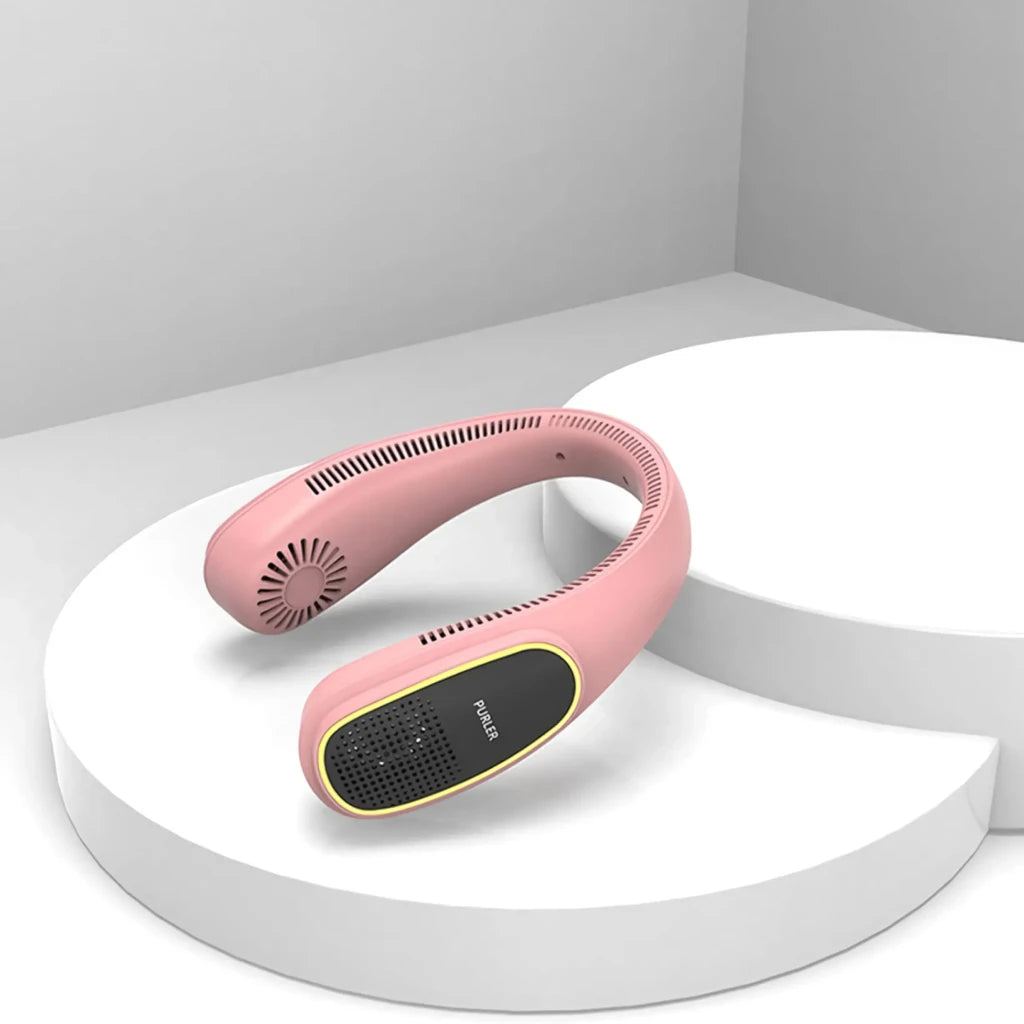 Portable Bladeless Neck Fan with LED Display