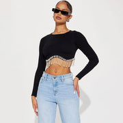Slim fit O-neck long sleeve pullover, view 3 - MRSLM