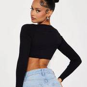 Slim fit O-neck long sleeve pullover, view 4 - MRSLM