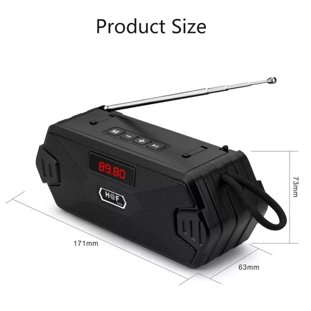 Portable Super Bass Bluetooth Speakers with FM Radio and Aux