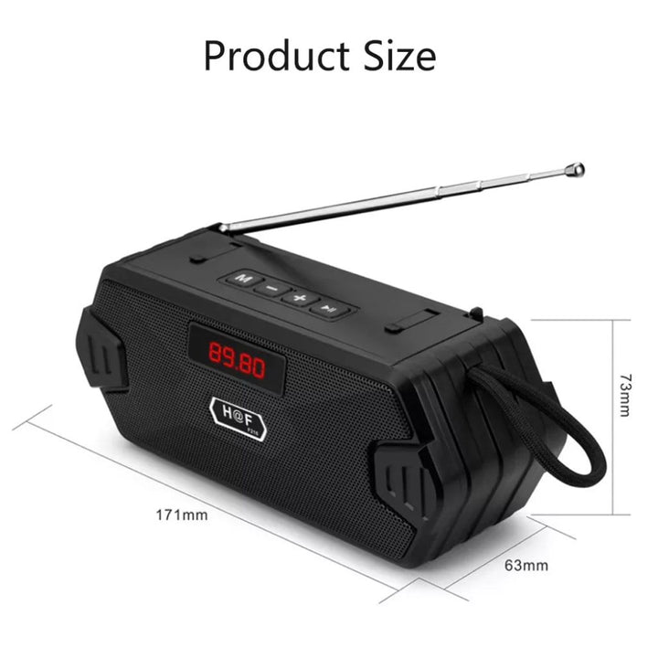 Portable Super Bass Bluetooth Speakers with FM Radio and Aux