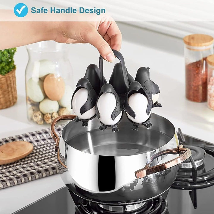 Charming Penguin-Shaped Multifunctional Egg Cooker and Storage Rack