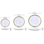 nordic glass dinner plates set, view 3 - MRSLM