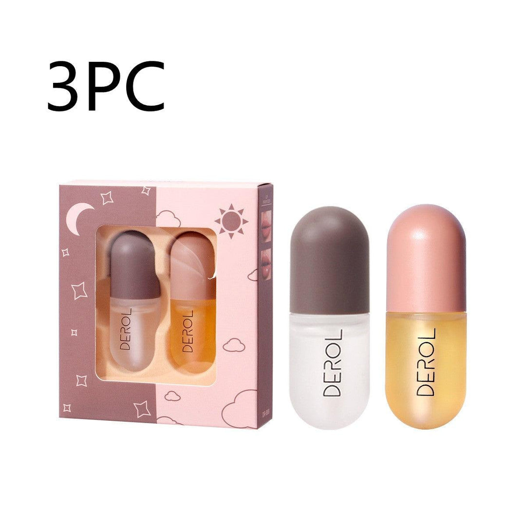 Day Night Instant Volume Lip Plumper Oil Clear Lasting Nourishing Repairing Reduce Lip Fine Line Care Lip Beauty Cosmetic - MRSLM