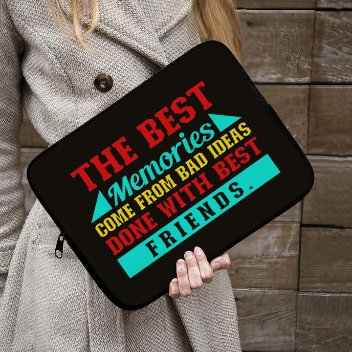 Best Friend Quotes iPad Sleeve - Funny Design Tablet Sleeve - Graphic Carrying Case - MRSLM