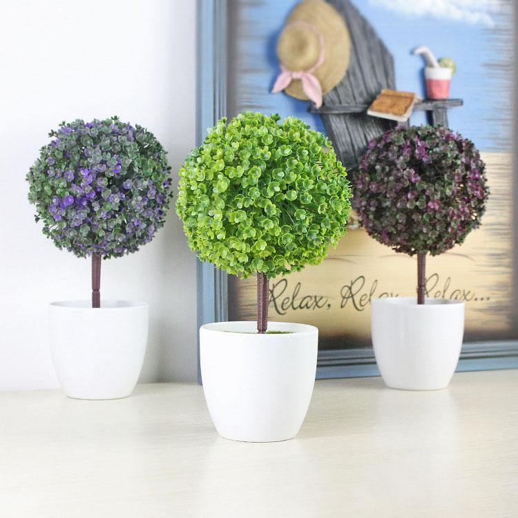 Office Decorative Trees Potted Plant Potted Pot Decorative Decoration - MRSLM