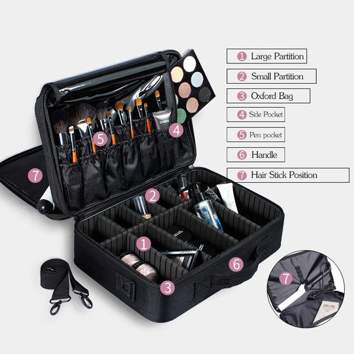 New Cosmetic Bag Cases for Women Female Oxford Waterproof Upgraded Version Cosmetic Case Beauty Brush Organizer Makeup Bag - MRSLM
