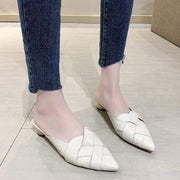 women's pointed mid-heel mule sandals - MRSLM
