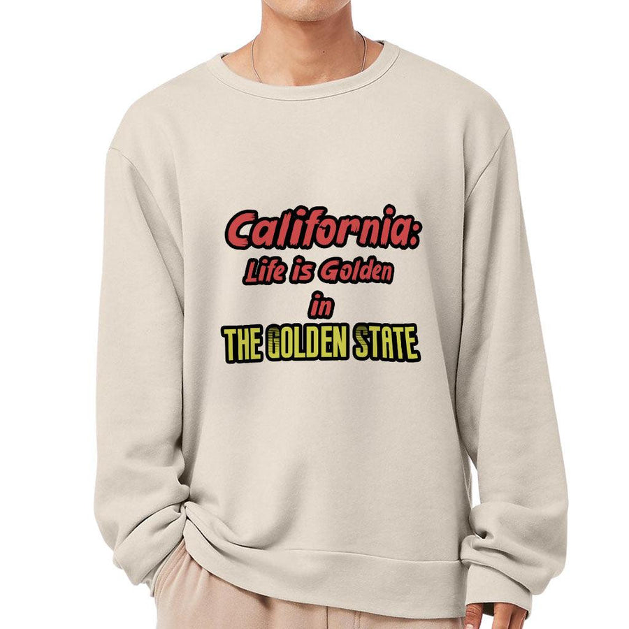 California the Golden State Sponge Fleece Sweatshirt - Trendy Classic Sweatshirt - Cool Design Sweatshirt - MRSLM