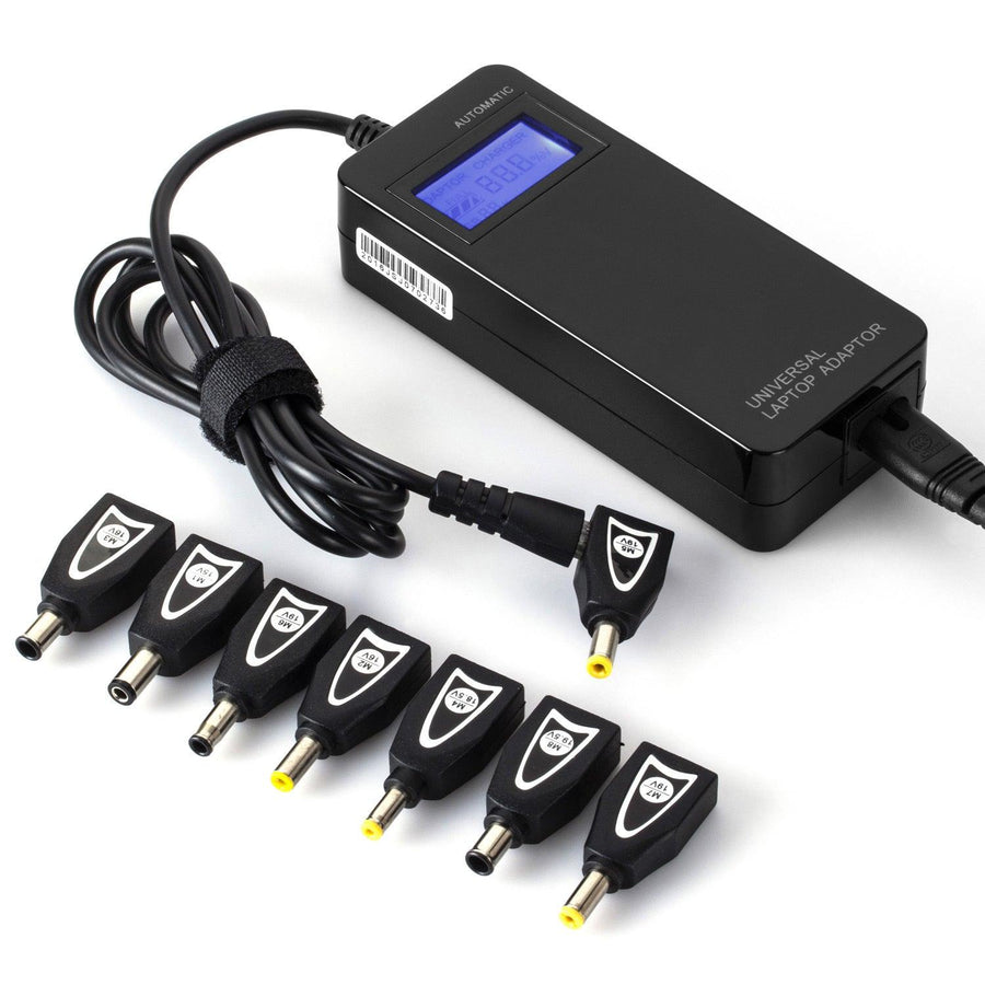 Multi-type 90W Power Supply Car Charger Laptop Adapter with LED Screen USB Slot - MRSLM