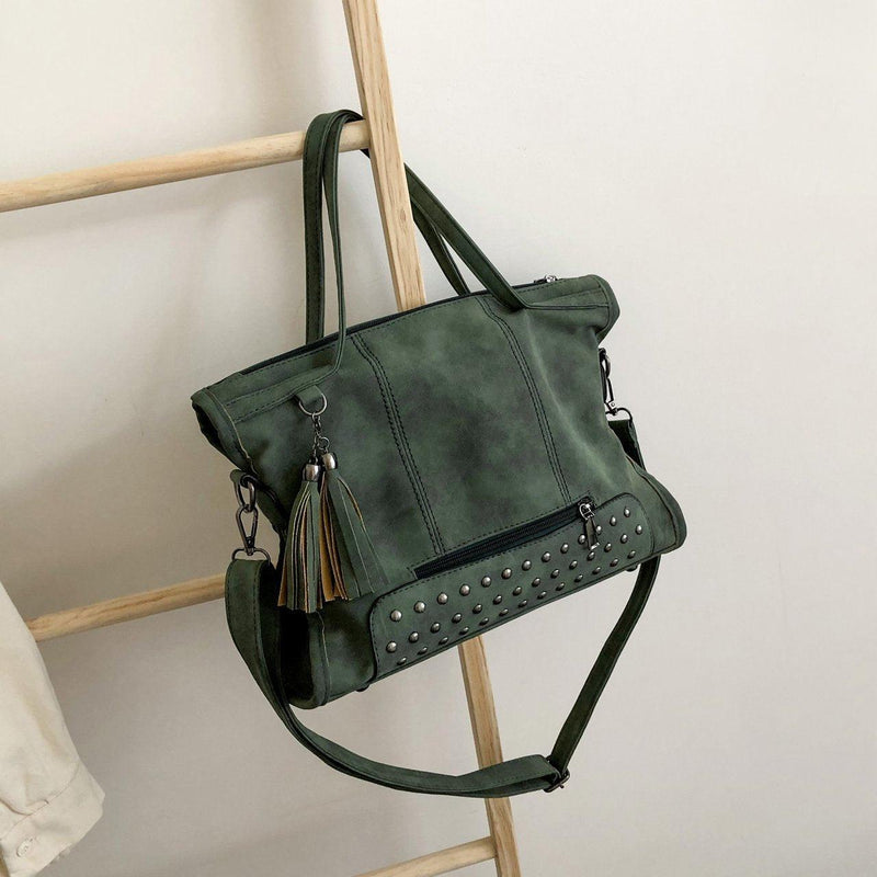 retro large diagonal women's bag, view 2 - MRSLM