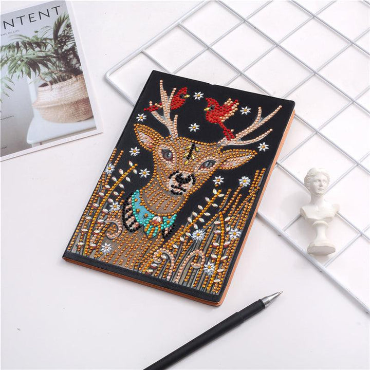 A5 Diamond Notebook 50 Pages Diary Book DIY 5D Diamond Painting Kit Handmade Craft Cross Stitch Embroidery Notepad - MRSLM