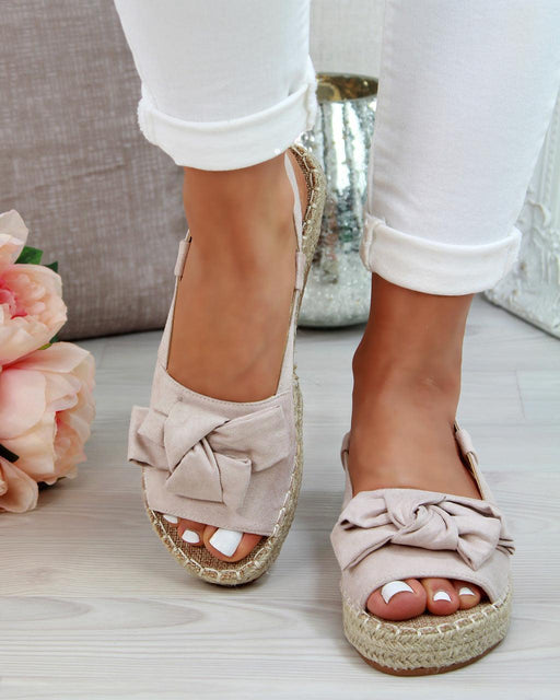 Women's bow peep toe sandals - MRSLM