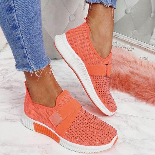 women's rhinestone casual flat shoes, view 6 - MRSLM