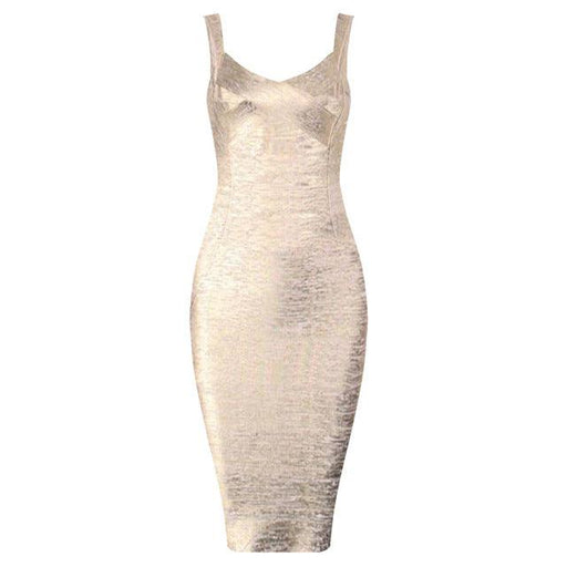 bodycon v-neck evening dress, view 6 - MRSLM