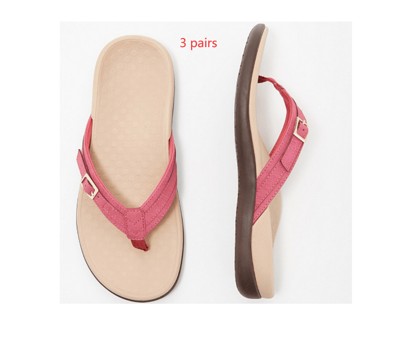 Women's flat casual flip-flop sandals, view 4 - MRSLM