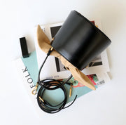 leather mini bucket bag, view 5 - MRSLM