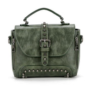 studded women's messenger bag, view 12 - MRSLM