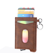 Leather elastic band card holder, view 6 - MRSLM