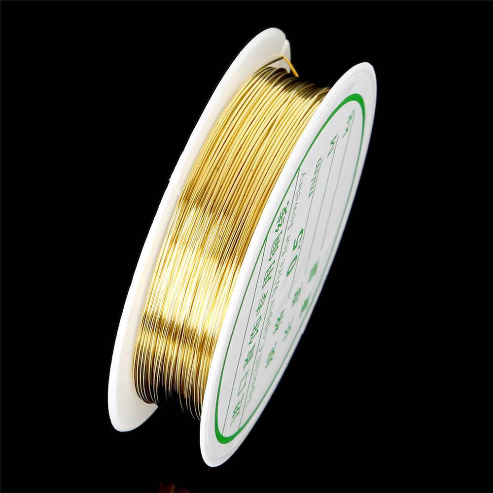 2-1.0mm Craft Beading Wire Gold Copper Wire For Bracelet Necklace Jewelry DIY Accessories - MRSLM