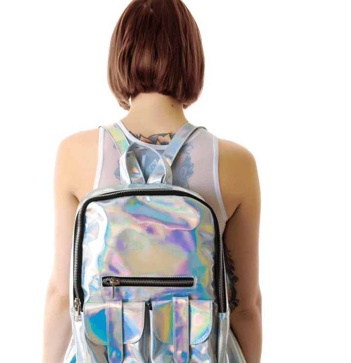 Laser bag dead fly shoulder bag Harajuku personality backpack - MRSLM