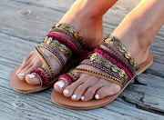 Women's closed toe half slipper sandals - MRSLM