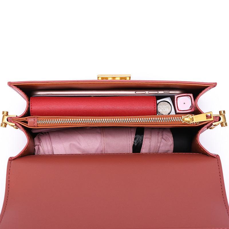 fashion cowhide shoulder bag, view 3 - MRSLM