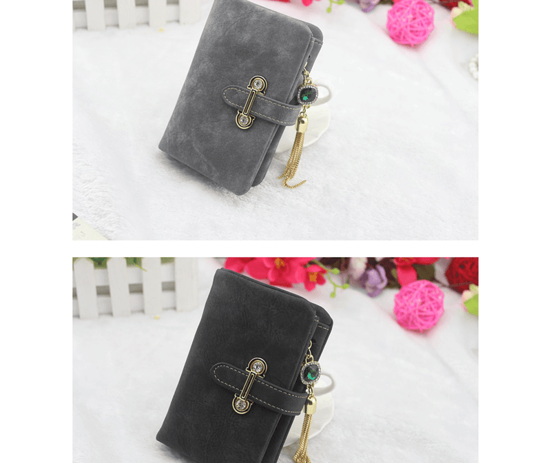 ladies multi-function wallet with tassel, view 4 - MRSLM